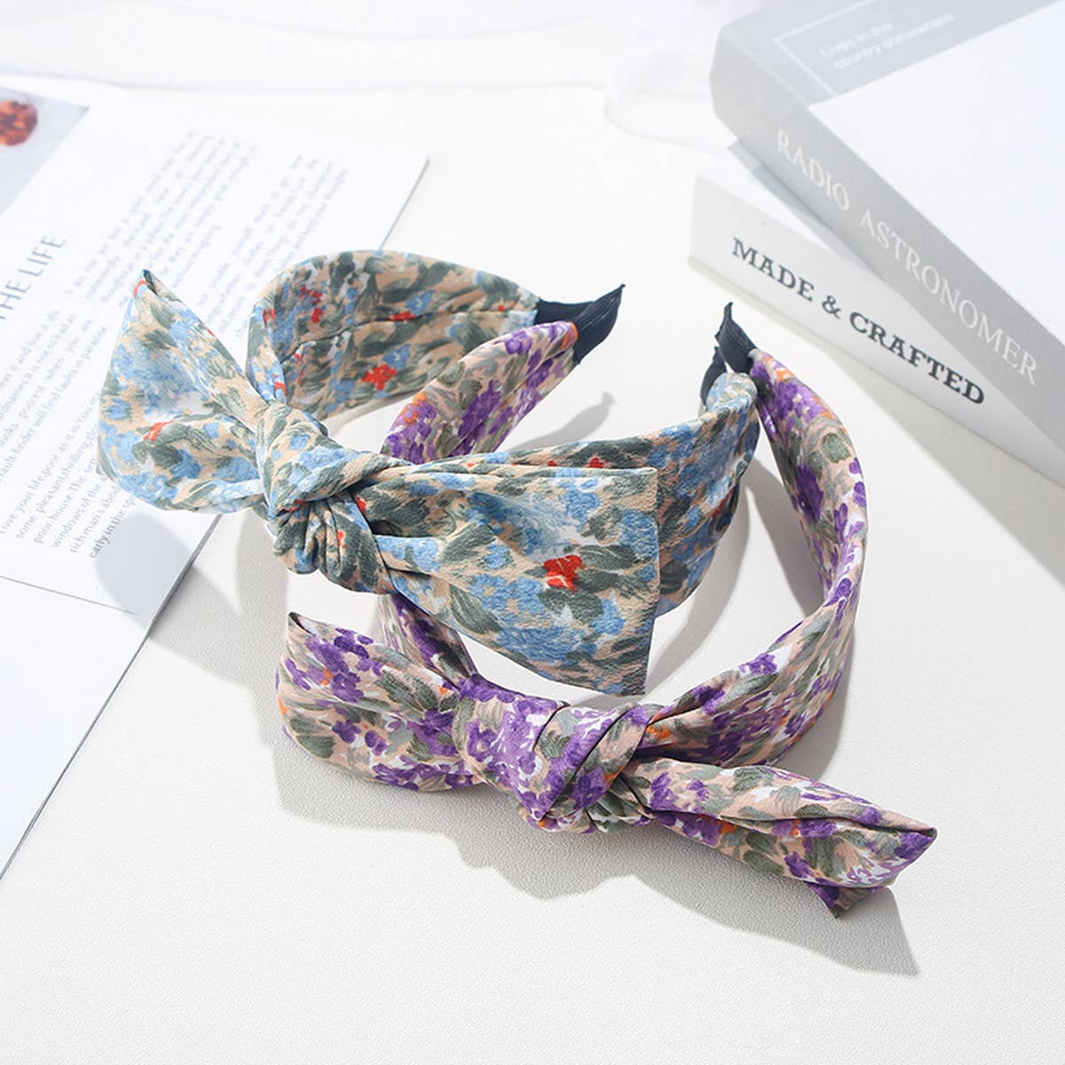 2024 RETRO PRINTED SIMPLE BOW HEADBAND_CWAHA1702