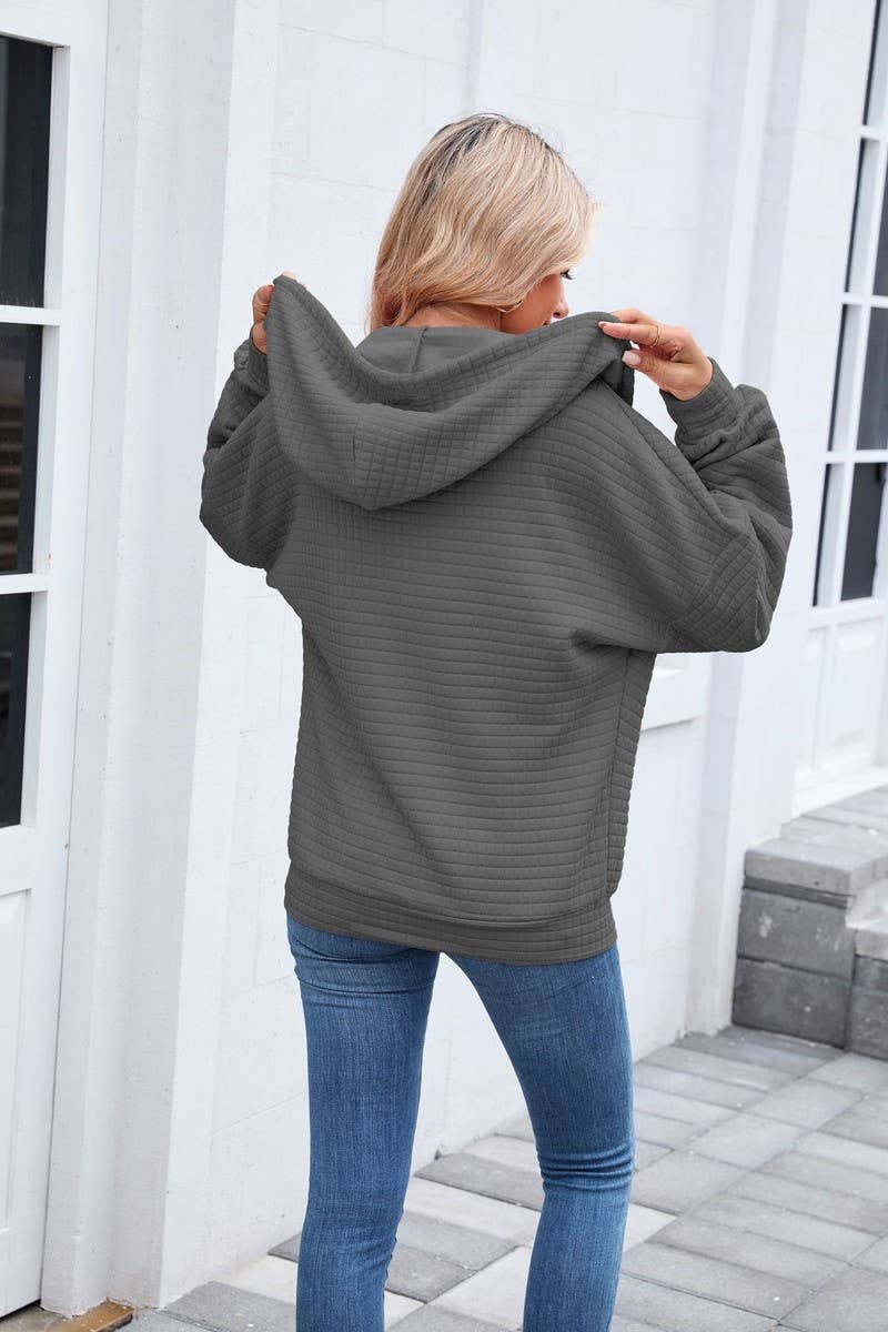 CWOHOL00660_SOLID COLOR ZIP-UP HOODED SWEATSHIRT JACKET