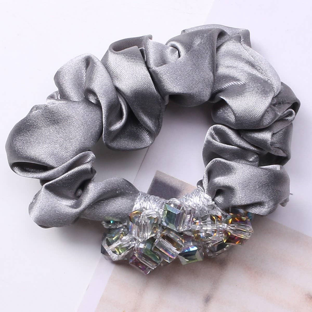Elegant Crystal Scrunchie Fashion Hair Tie