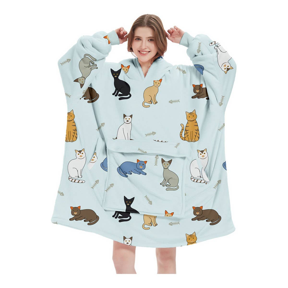 Pullover Hoodie Blanket for Outdoor & TV Lounging_CWAHA6526