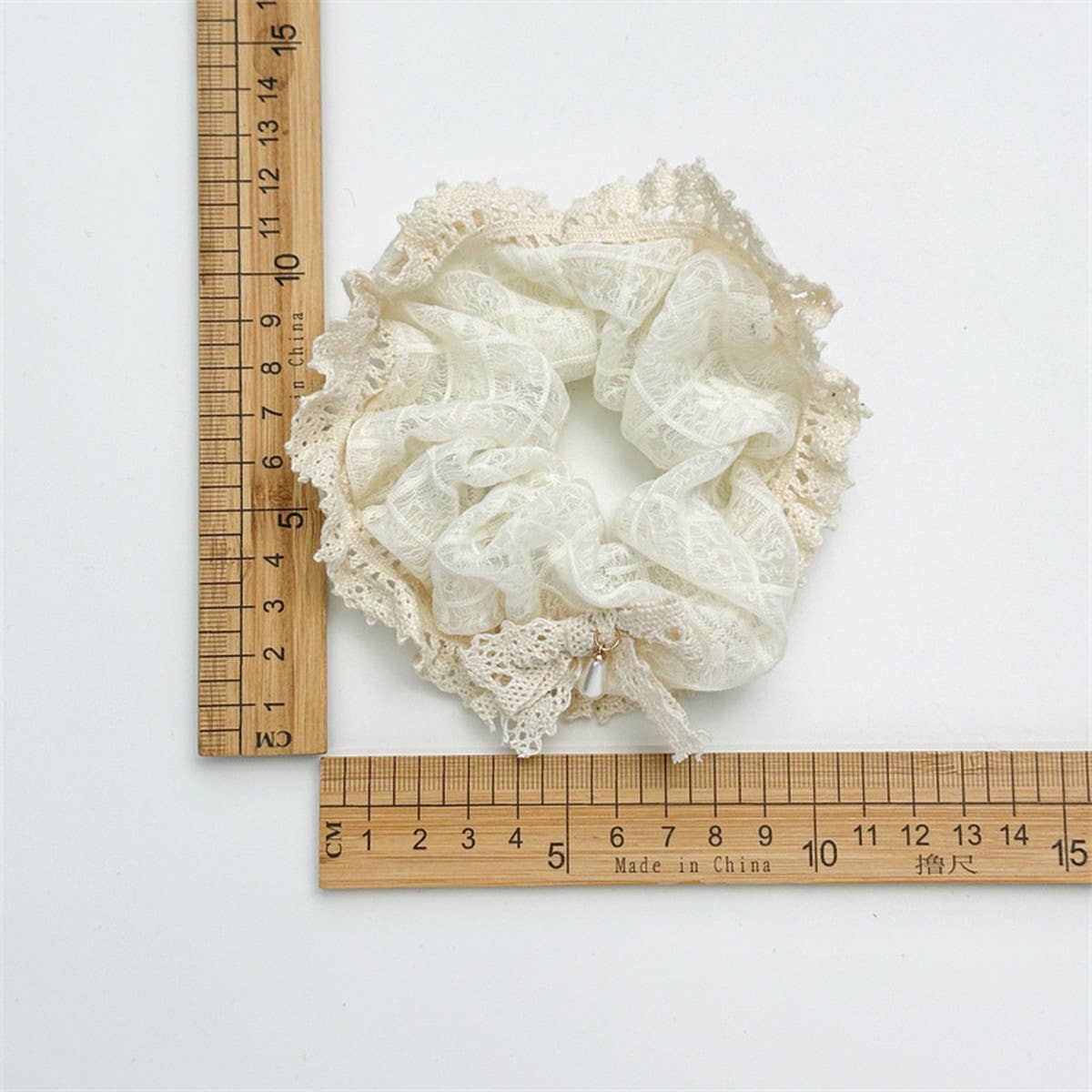 VINTAGE PEARL ROSE HAIRBAND HAIR TIE_CWAHA1359