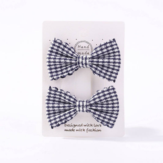 Girls¡¯ Plaid Lace Hair Clips ? Daily & Princess