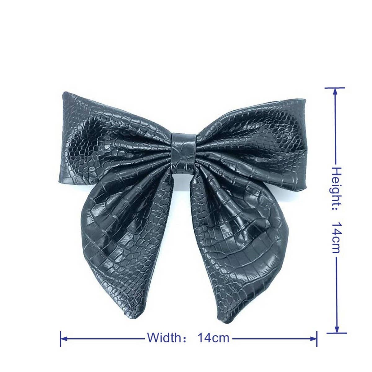 Elegant Croc PU Leather Bow Hair Clip