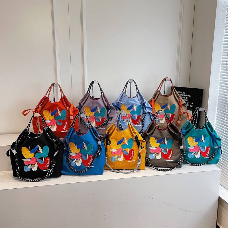 Cartoon embroidery versatile commuting bag