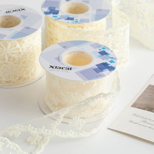 LACE EMBROIDERY FLOWER RIBBON DIY RIBBON