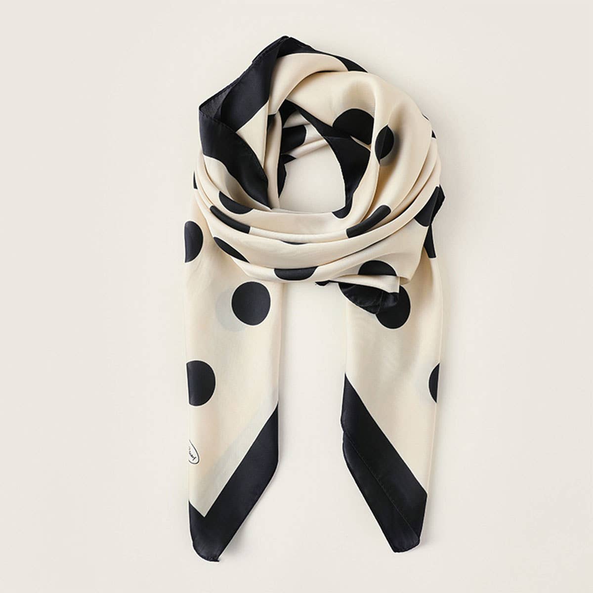 Women?™s 35" Polka Dot Silky Wrap Neck Scarf
