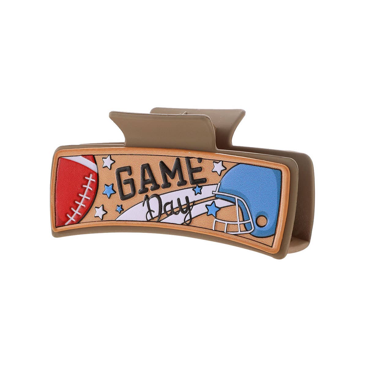 FOOTBALL LETTERS PU LEATHER HAIR CLIP ACCESSORIES