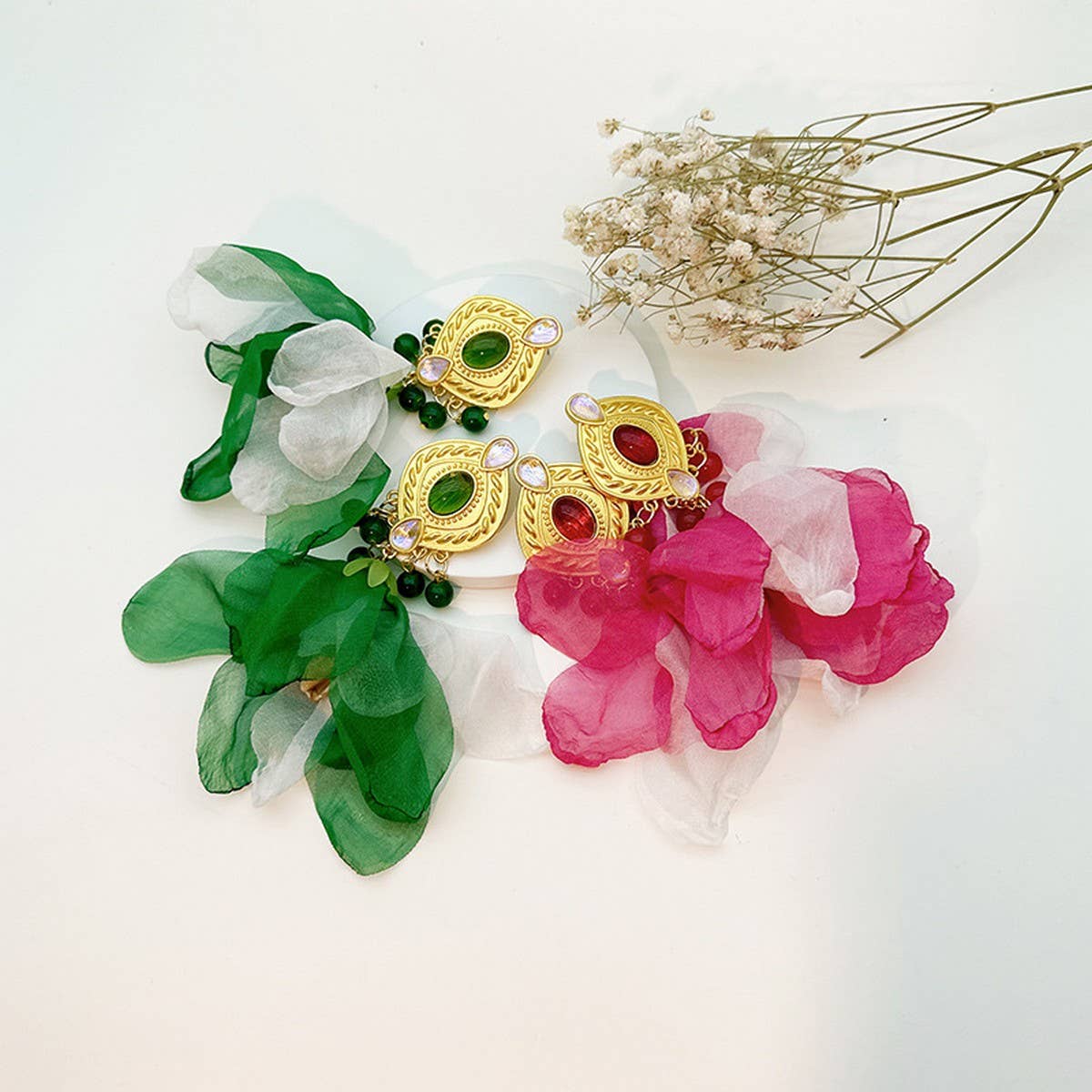 Boho Tassel Flower Earrings Handmade & Chic Design_CWMM6283