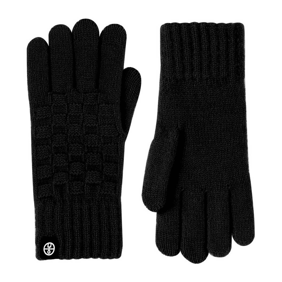 WINTER WARM PLAID KNITTED TOUCH SCREEN GLOVES_CWAG0410