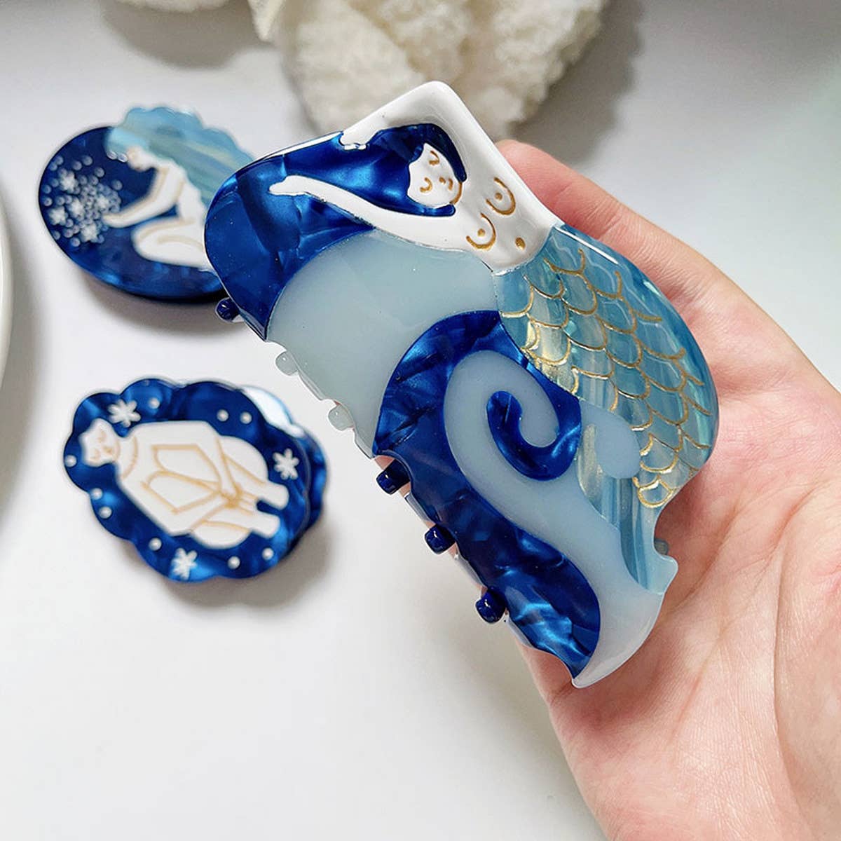 Mermaid Planet Hair Claw - Dreamy Cute Girl Clip_CWAHA1339