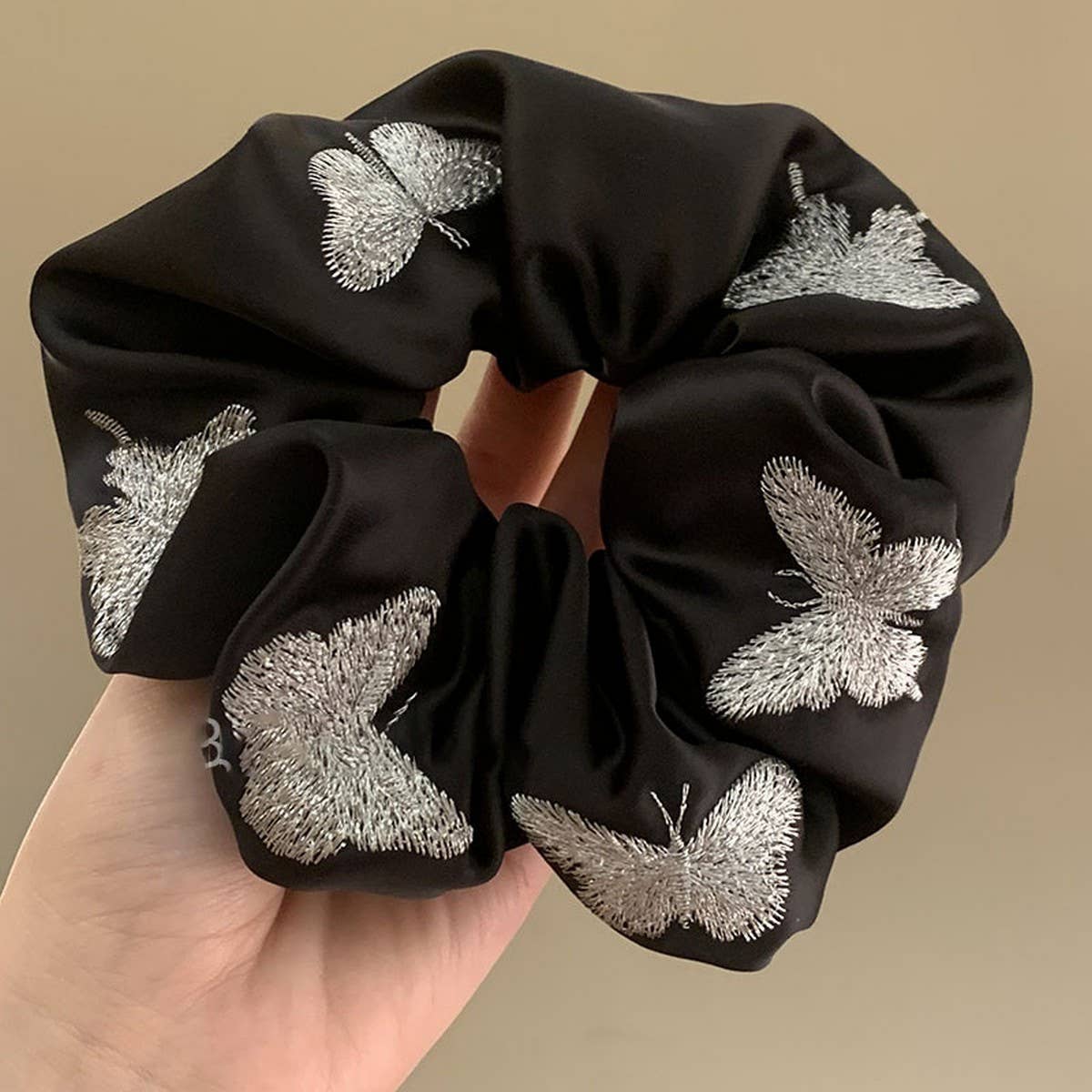 SATIN EMBROIDERED BUTTERFLY HAIRBAND HAIRACCESSORY