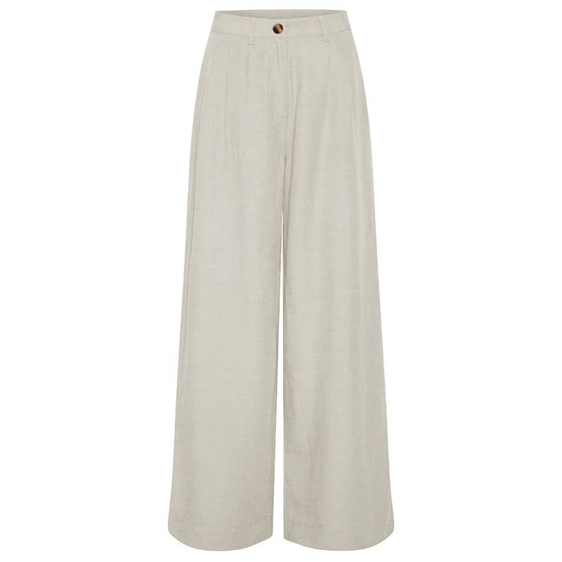 High-end and versatile linen straight-leg pants