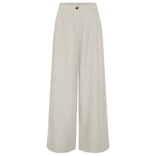 High-end and versatile linen straight-leg pants
