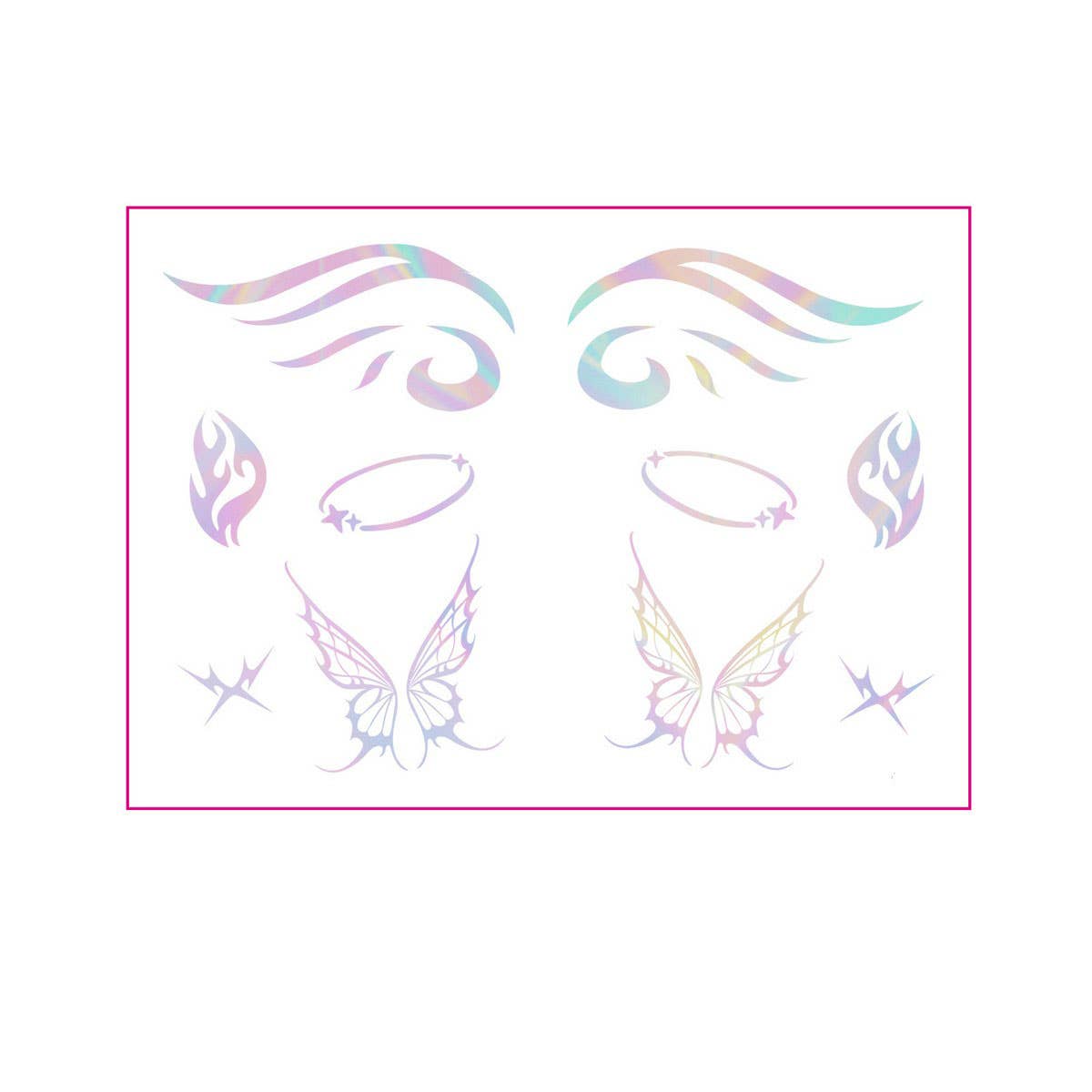 Holographic Eyeliner Tattoos ? Butterfly Makeup