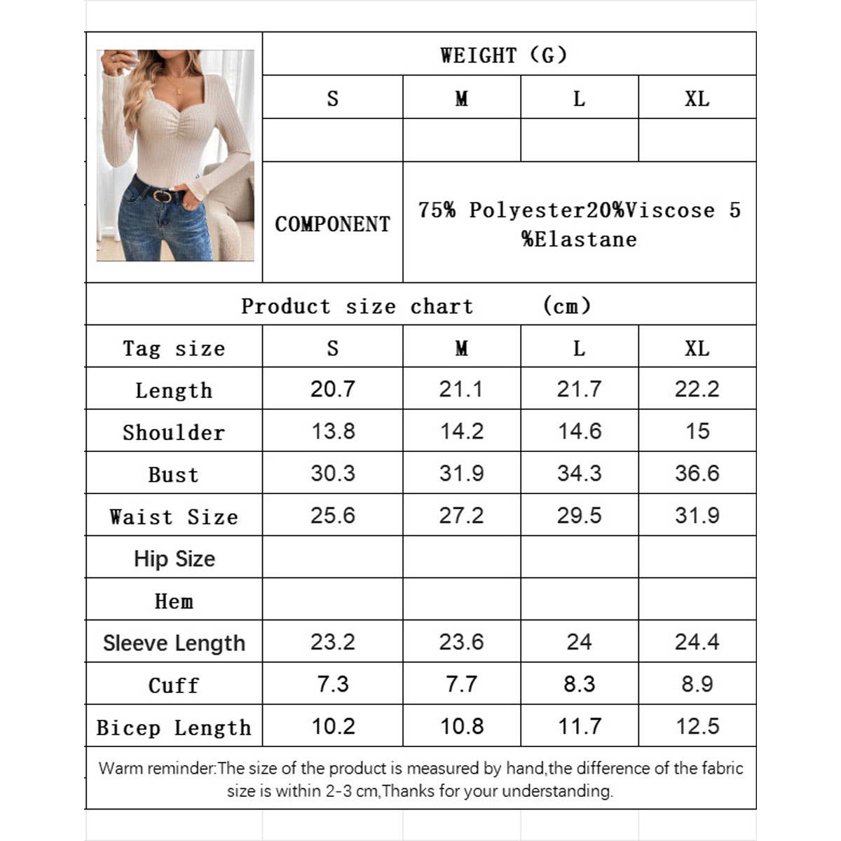 ELEGANT STYLE PLEATED SLIM KNIT BASE T-SHIRT