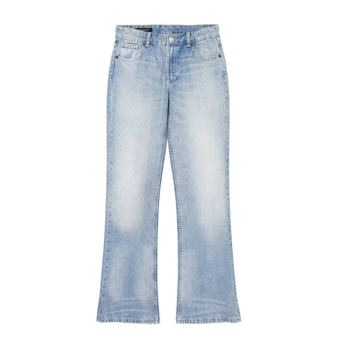 MID-RISE FLARED LONG JEANS FOR WOMEN