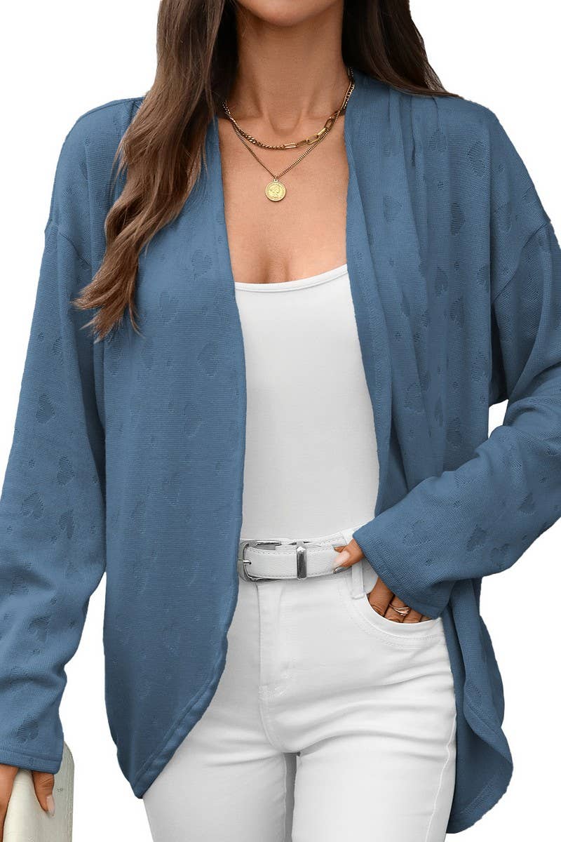 CWOCAL00858_SOLID COLOR CASUAL KNITTED CARDIGAN JACKET