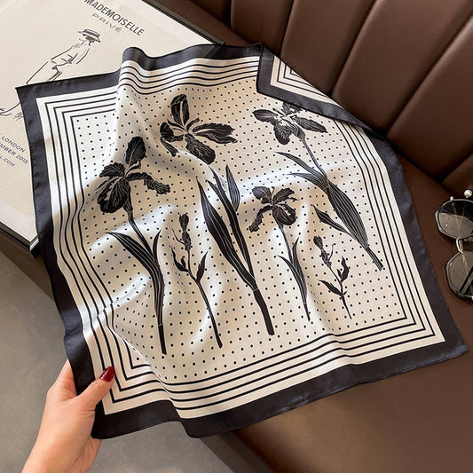 Commuter Scarf-Artistic Leaf Print Sunscreen Shawl