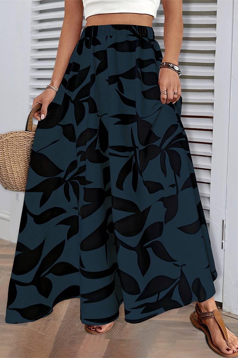 CWBLS0436_SUMMER TEMPERAMENT DRAPE PLEATED SKIRT