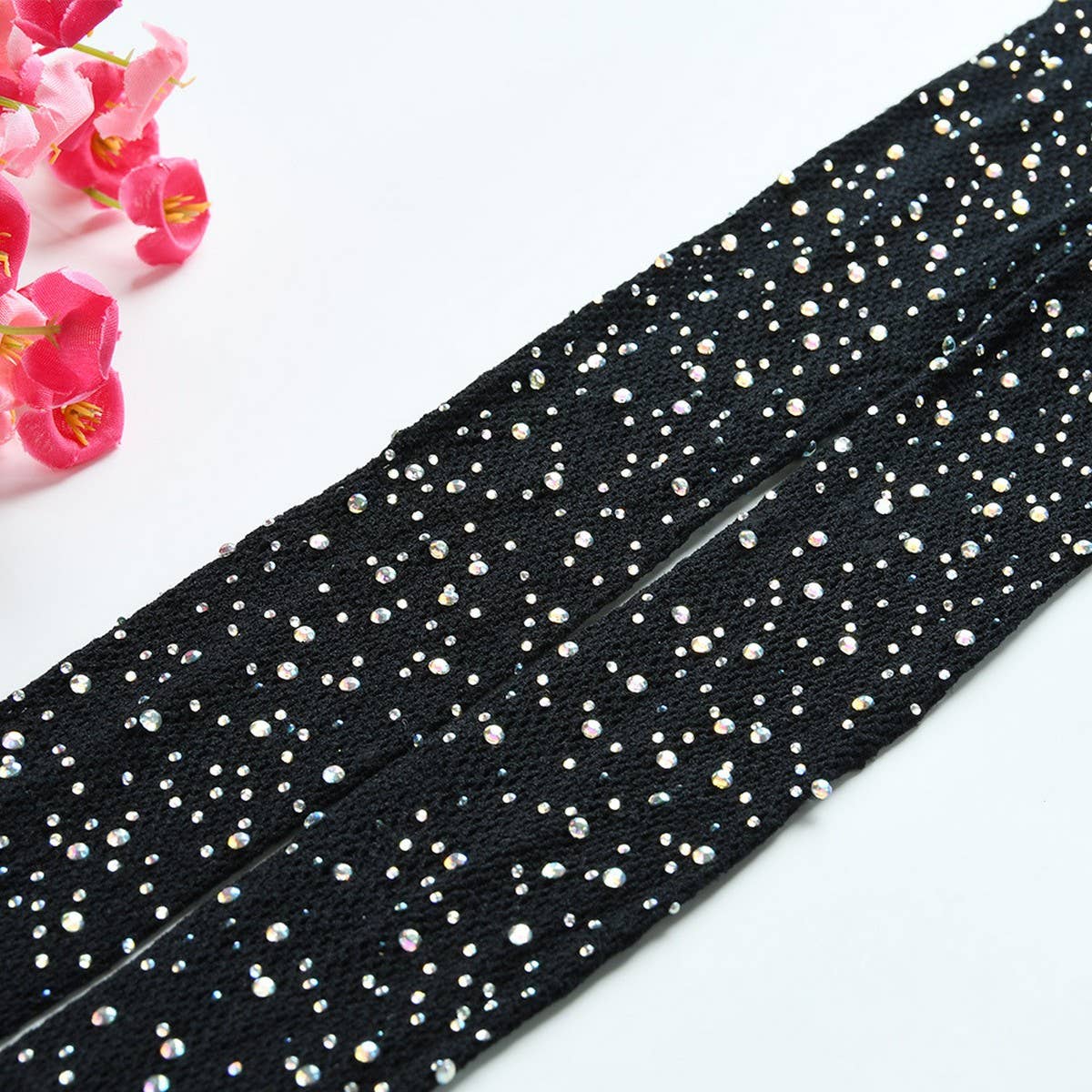 WOMEN SPARKLE RHINESTONE FISHNETS STOCKINGS