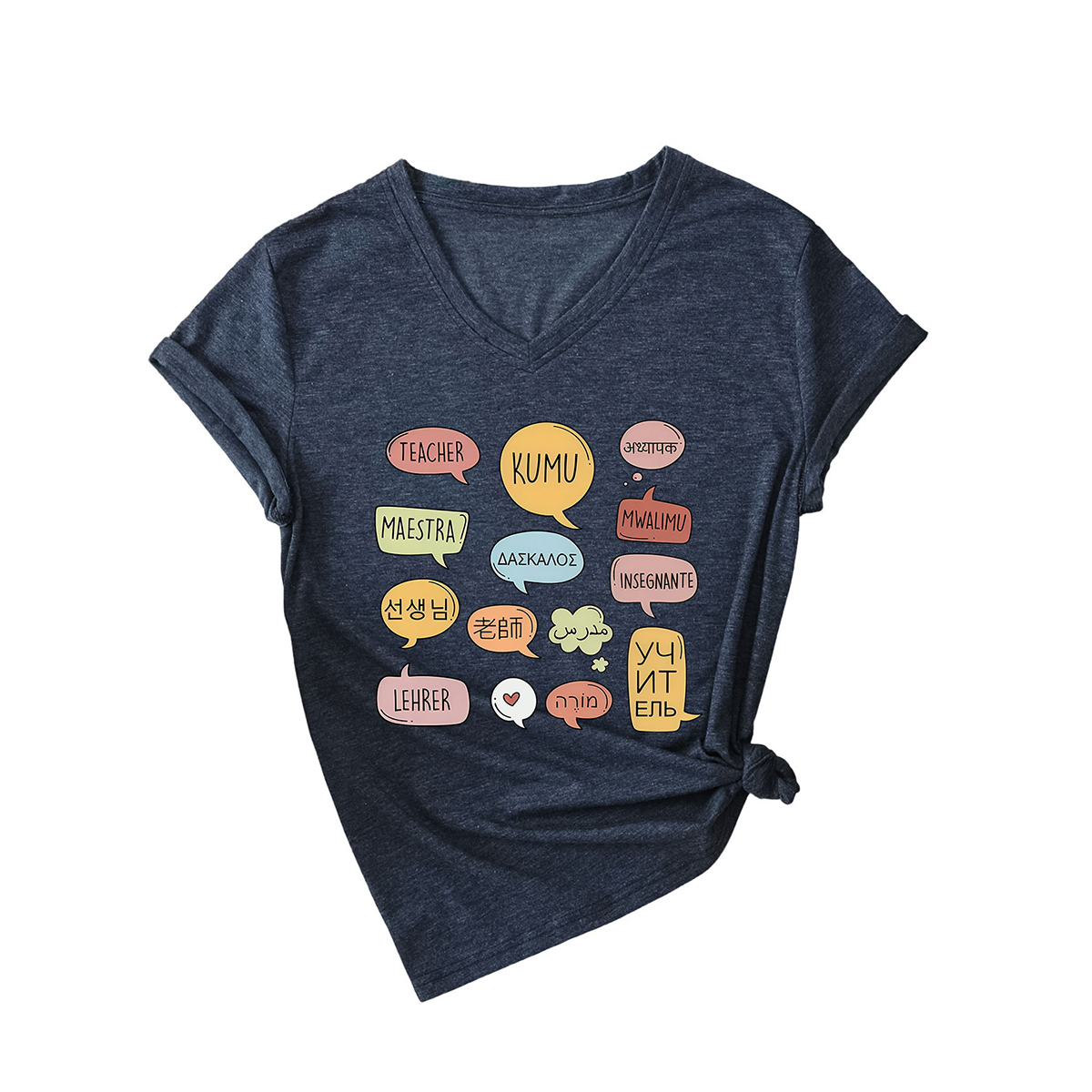 Women??¢s Teaching Tee ??V Neck Teacher Shirt_CWTTSL0478