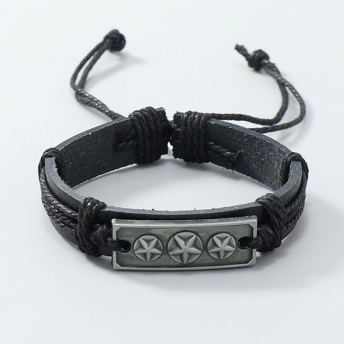 SIMPLE HAND-WOVEN VINTAGE LEATHER BRACELET_CWMM4517
