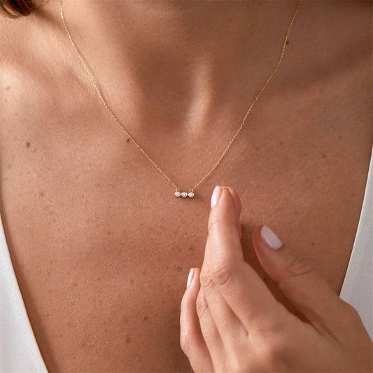 12 Birthstone Pendant Clavicle Necklace_CWMM5670