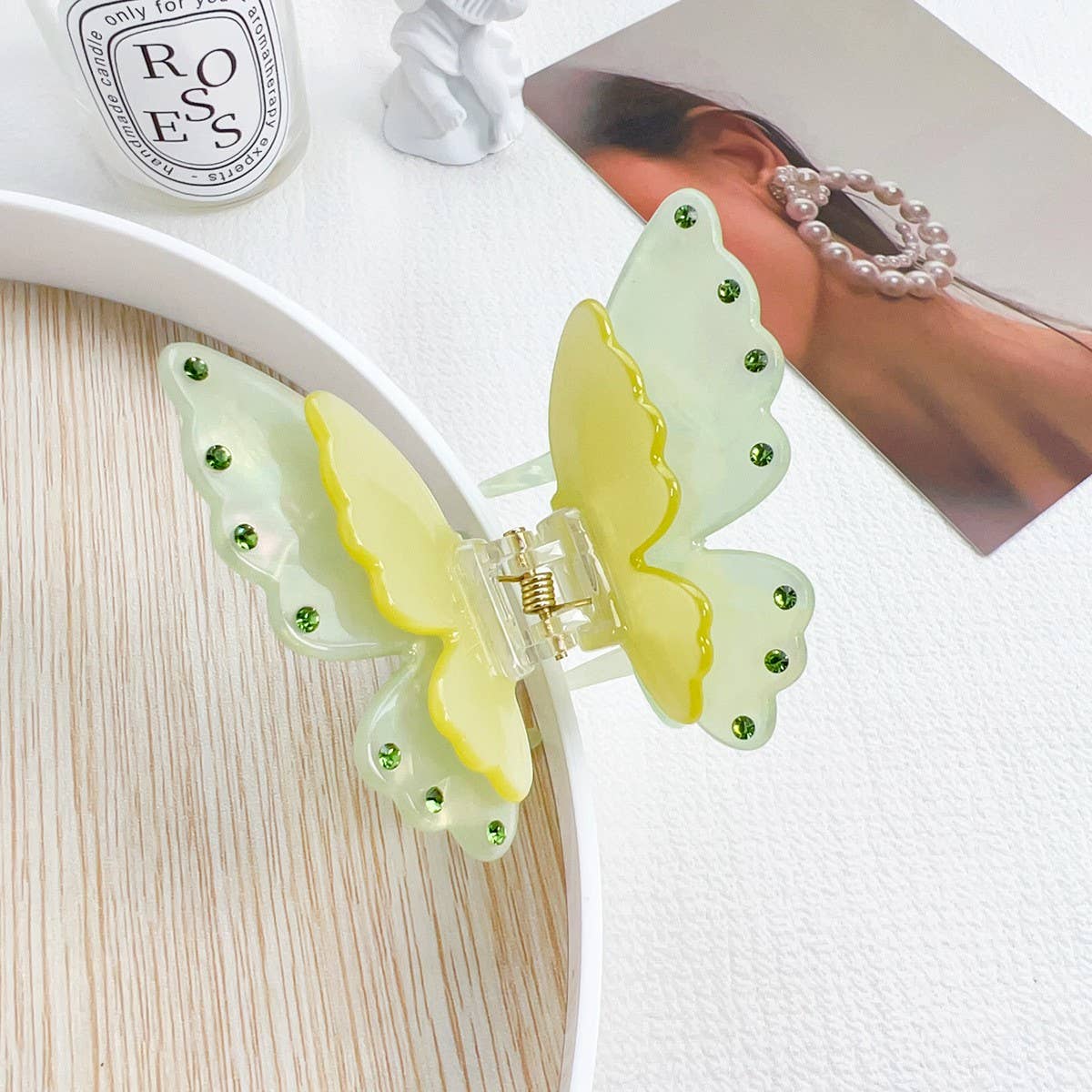 Double Layer Acrylic Butterfly Hair Claw Clip_CWAHA1487