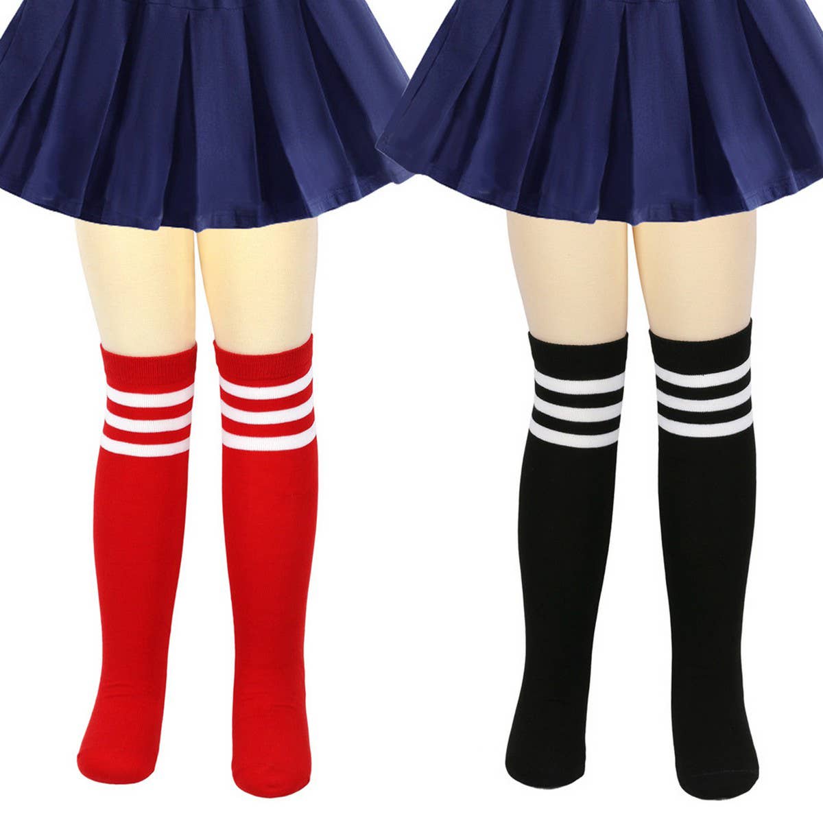 CWMM10085_KIDS STRIPED KNEE-HIGH SOCKS COSPLAY