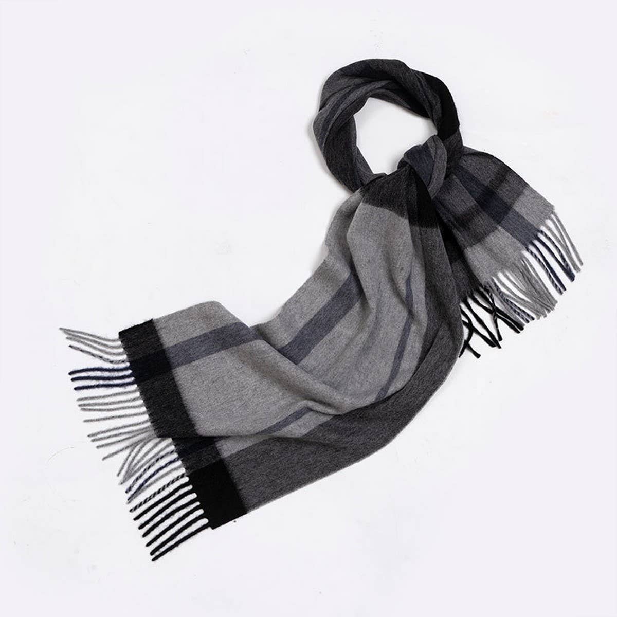 100% Wool Plaid Scarf ??Soft Reversible Wrap_CWASC2348