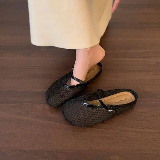 Fisherman Mesh Mules Closed Toe Flat Sandals