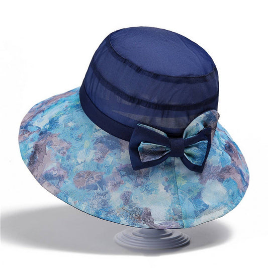 LIGHTWEIGHT SUN PROTECTION BUCKET HAT WITH BOW_CWAH1495