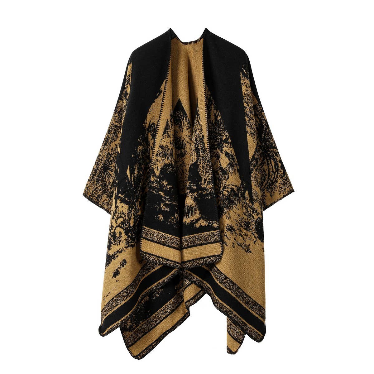 FAUX CASHMERE SHAWL WARM CAPE OUTER SCARF