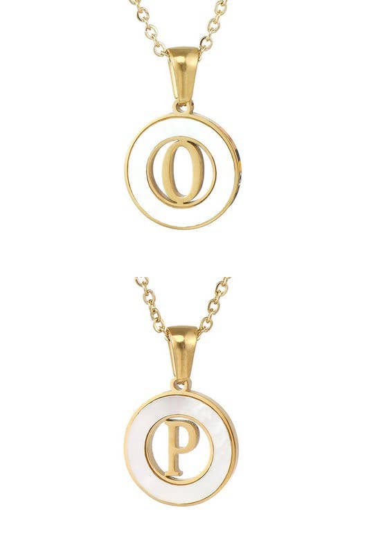 A-Z ALPHABET INITIALS PENDANT NECKLACE_CWAJE222