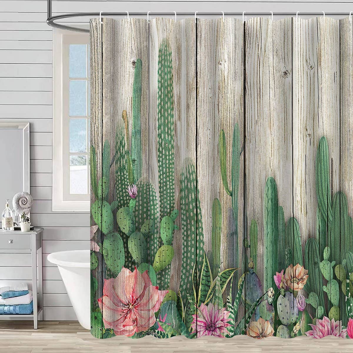 PLANT AND FLOWER WATERPROOF SHOWER CURTAIN_CWMM1795