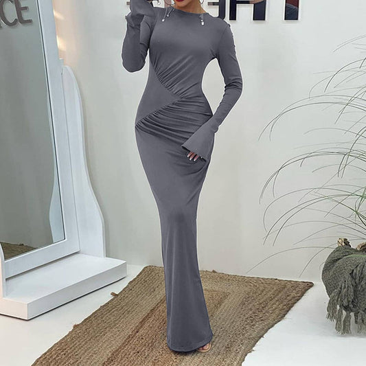 Temperament elegant slim waist slimming slim dress