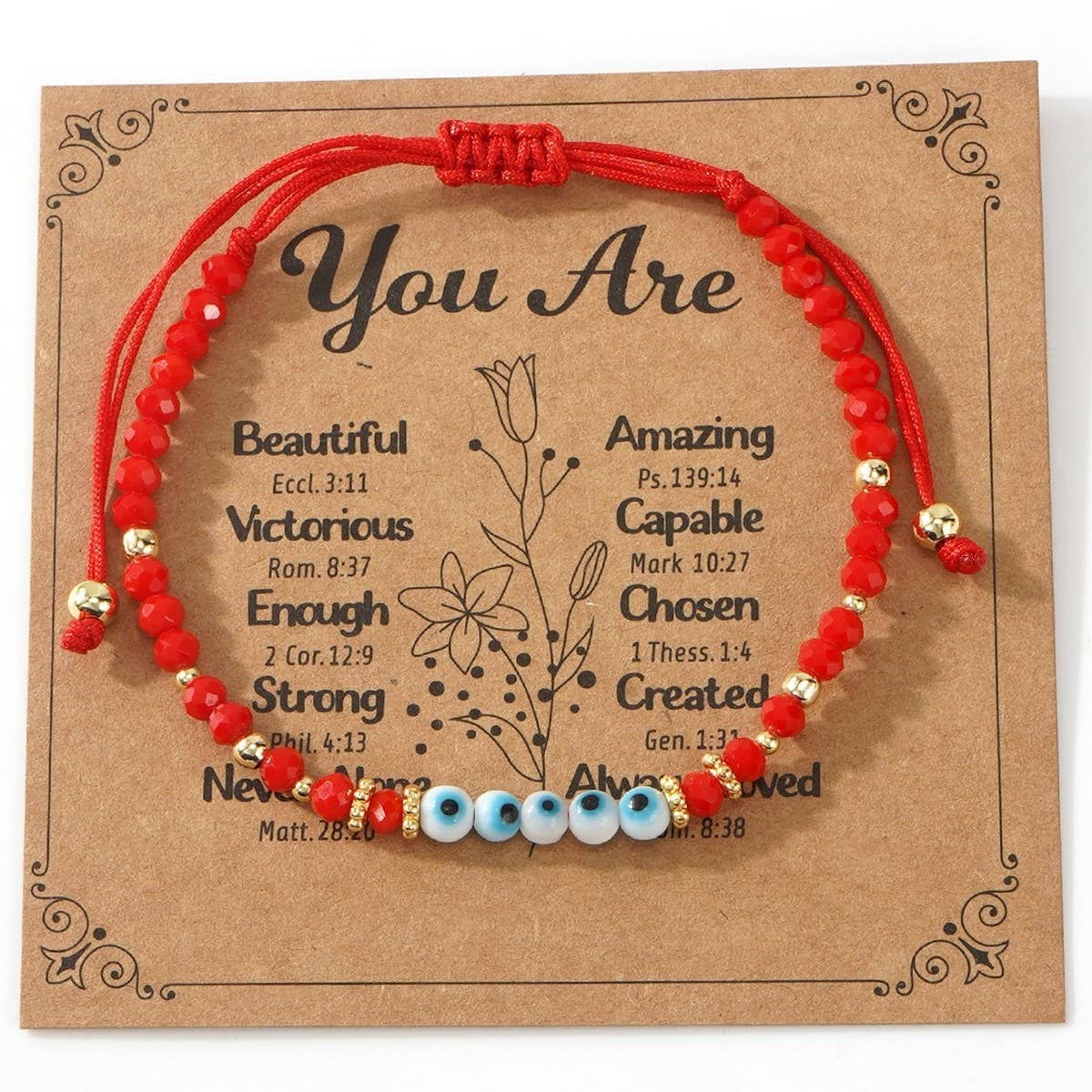 MULTI-COLOR GLASS FLAT DEVIL EYE BRACELET