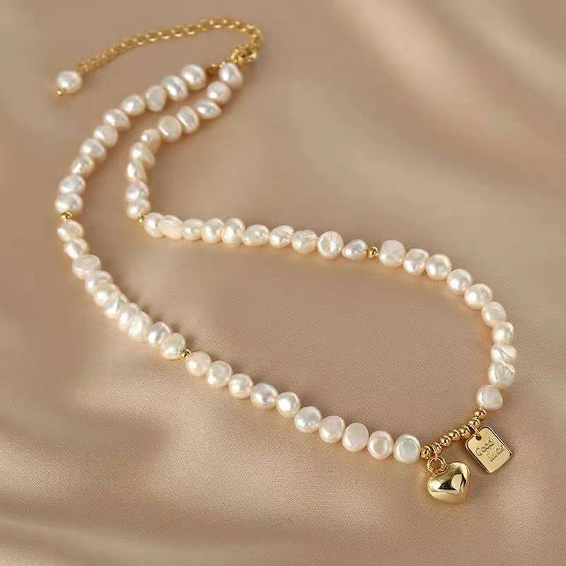 Baroque natural freshwater pearl bracelet