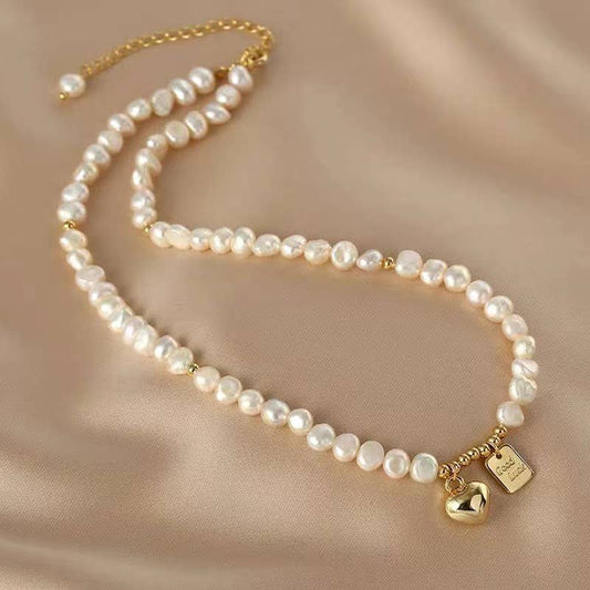 Baroque natural freshwater pearl bracelet
