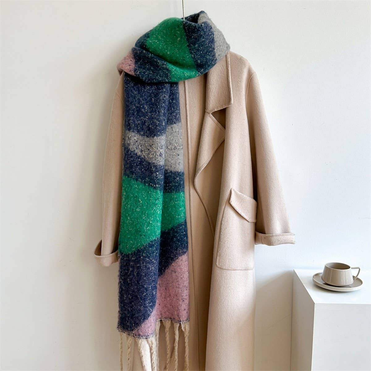 Colorblock Winter Scarf - Thick Warm Unisex Wrap