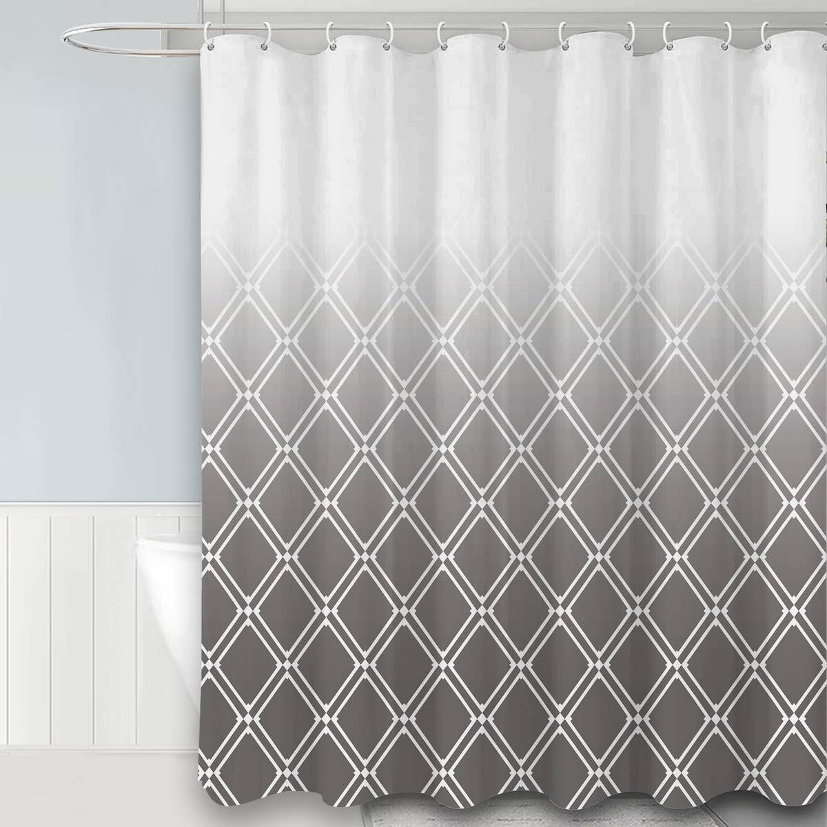 SIMPLE GEOMETRIC WATERPROOF SHOWER CURTAIN_CWMM1796