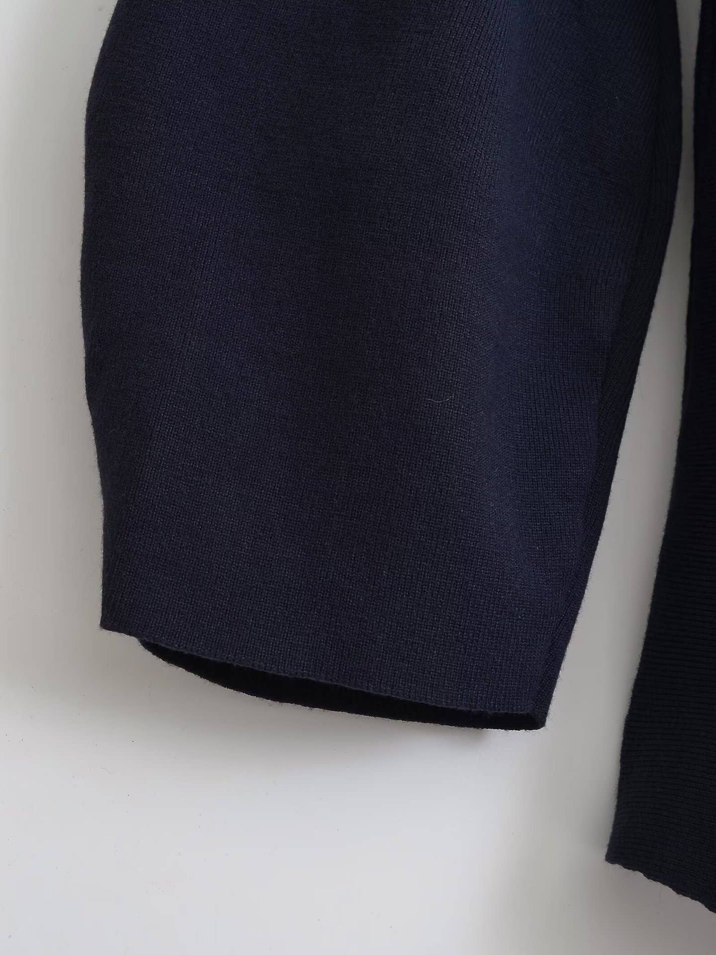 KNIT LONG SLEEVE SOLID COLOR SUIT JACKET BELT