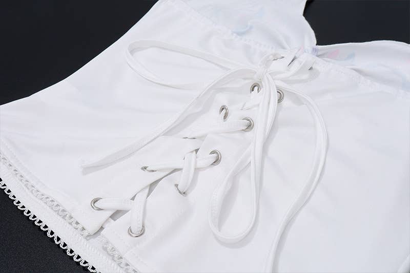 V-neck Low Cut Backless Cropped Halter Top