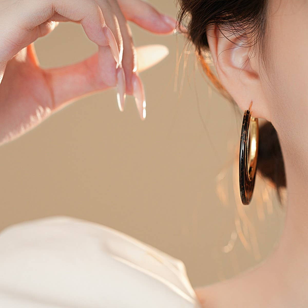 LEOPARD GEOMETRIC VINTAGE EARRINGS