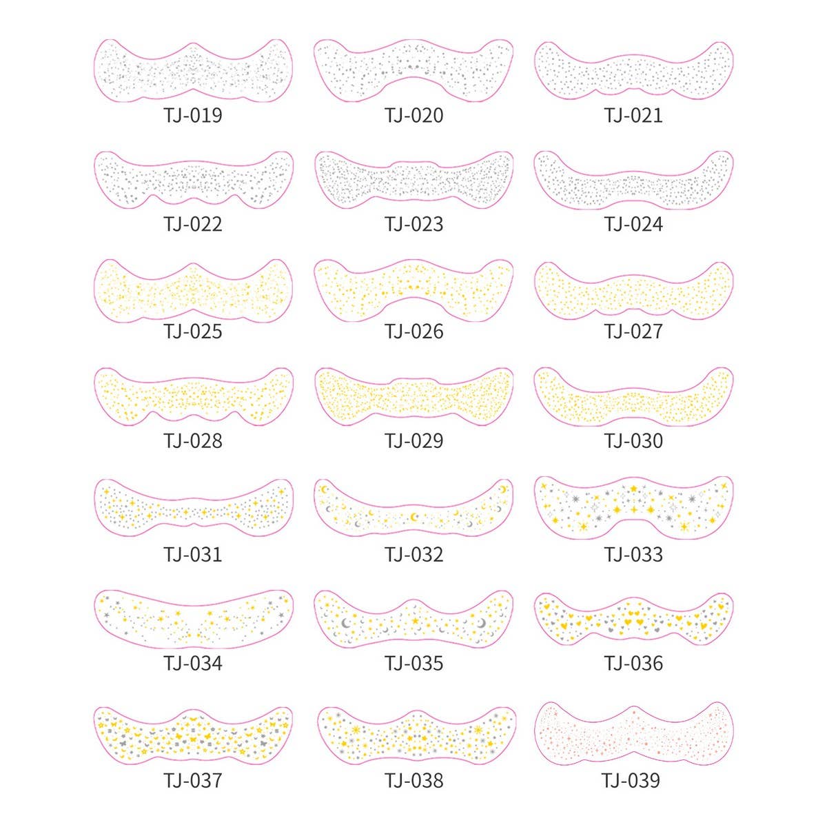 Metallic Freckle Face Tattoo Stickers Gold Silver