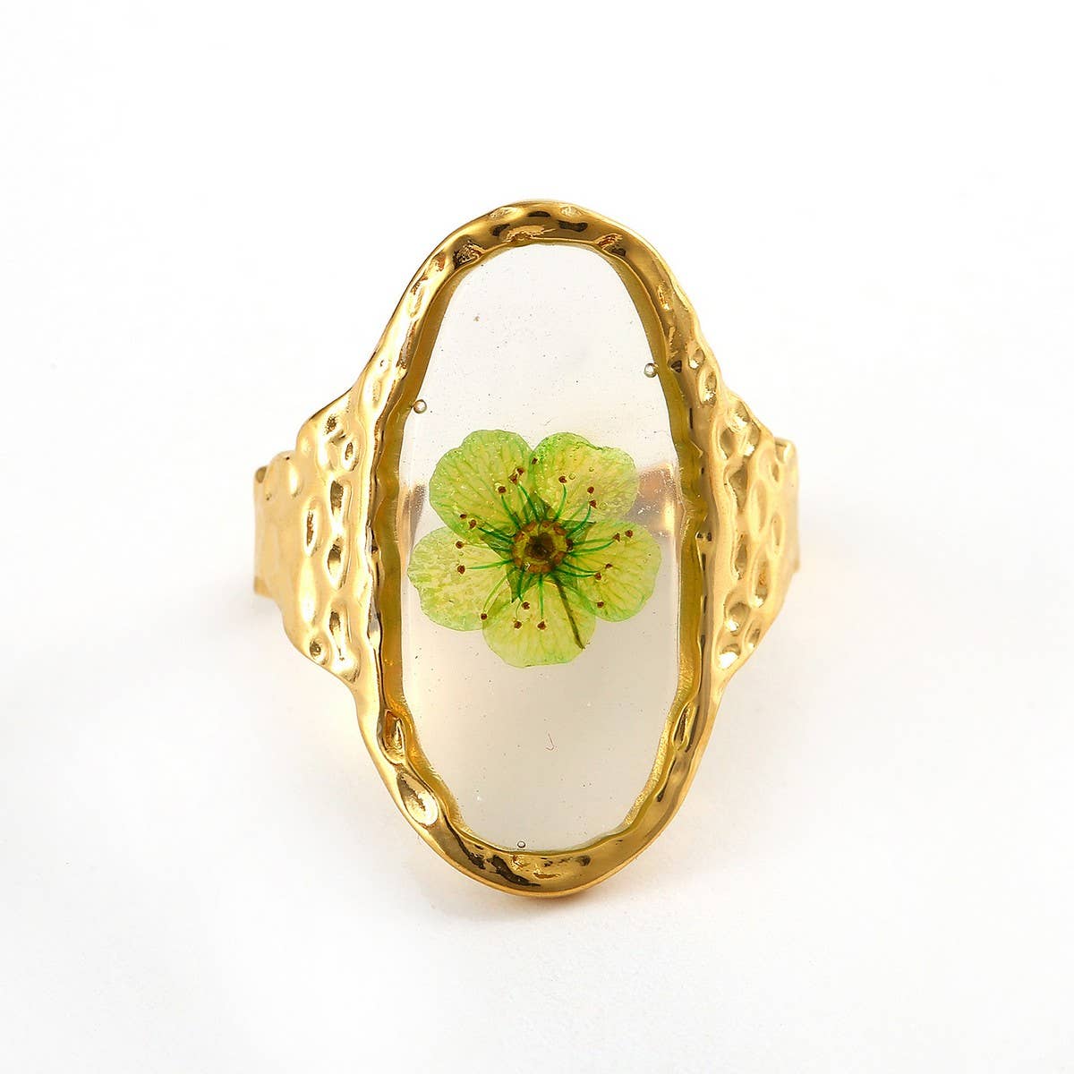 Open Adjustable Steel Ring with Dried Flowers_CWMM8930