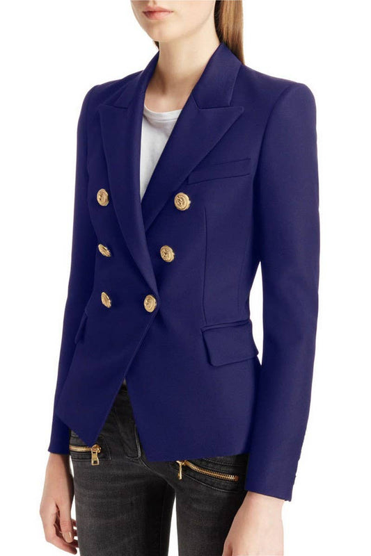 CWOCO0955_SOLID COLOR DOUBLE-BREASTED SHORT SUIT COATS