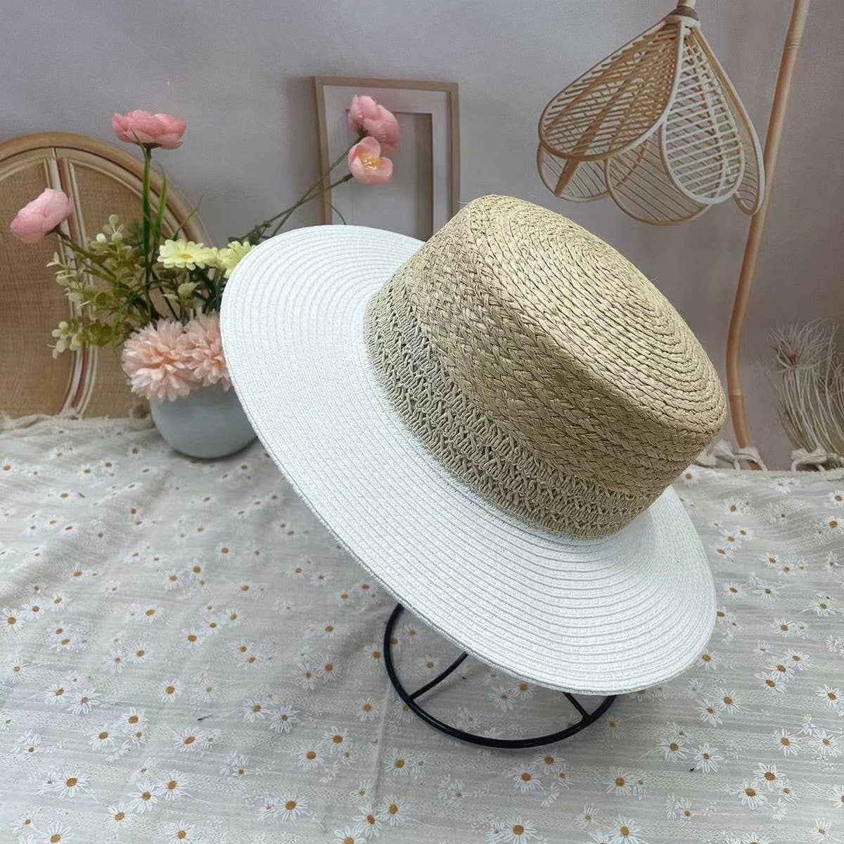 Summer simple outdoor sun hat for women_CWAH3513