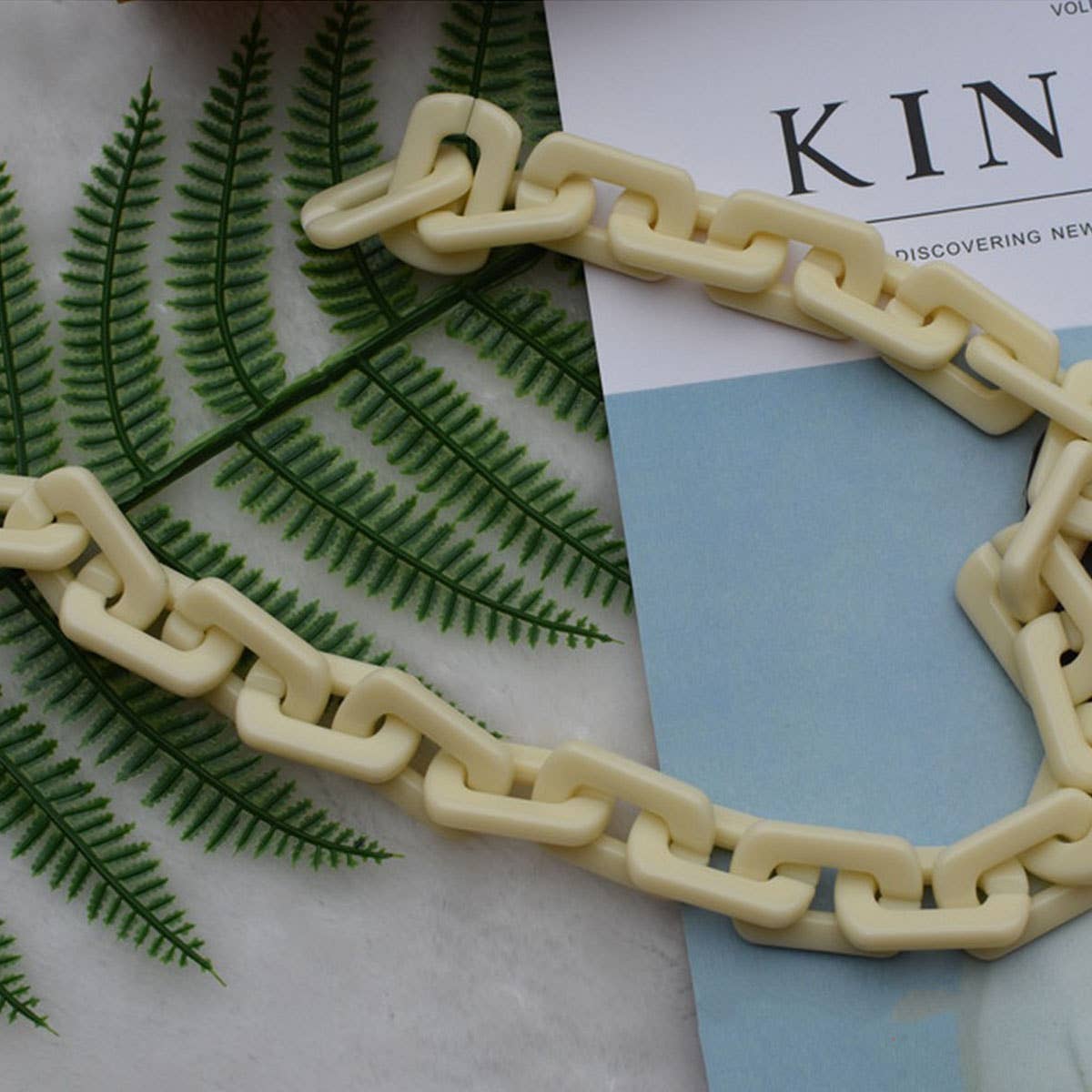 Acrylic Square Multi-Color Bag Chain,Bag Strap_CWMM5093