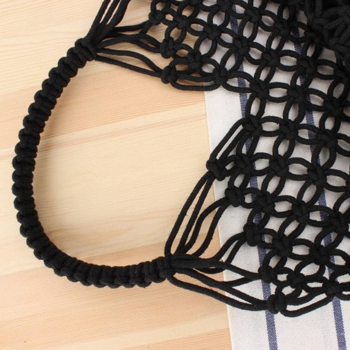 HANDMADE GRID HOLLOW SHOULDER WOVEN BAG_CWAB2026